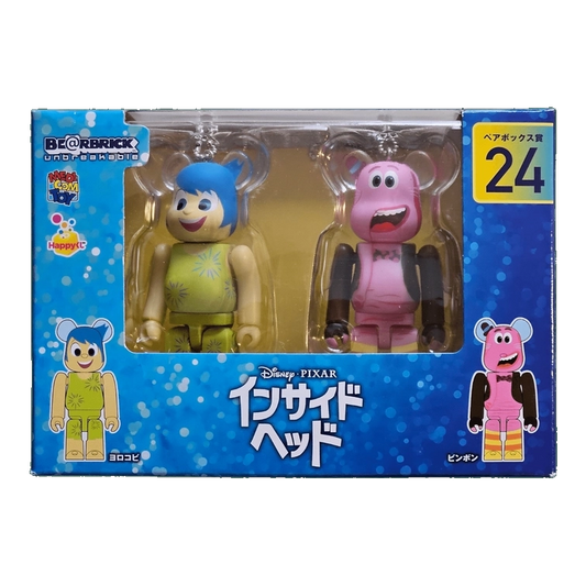 Bearbrick Happy Kuji 'Disney Pixar' (2018) - 24 Joy & Bing Bong [Inside Out] 100% in der Verpackung