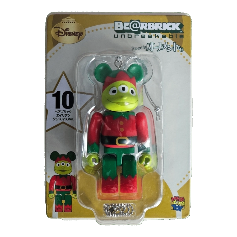 Bearbrick Happy Kuji 'Disney Special Ornament' (2011) - 10 Alien Christmas Gnome Version 100% in der Verpackung