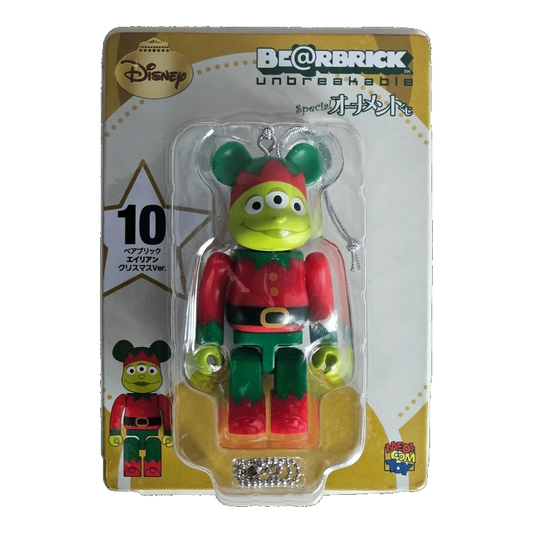 Bearbrick Happy Kuji 'Disney Special Ornament' (2011) - 10 Alien Christmas Gnome Version 100% in der Verpackung