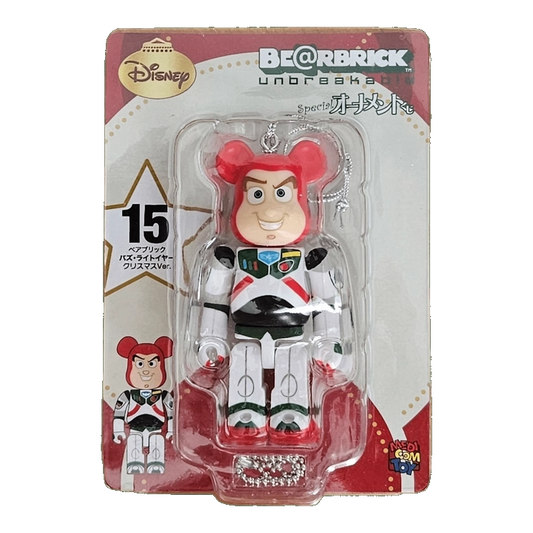 Bearbrick Happy Kuji 'Disney Special Ornament' (2011) - 15 Buzz Lightyear Christmas Version 100% in der Verpackung