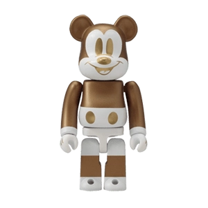 Bearbrick Happy Kuji 'Disney Special Ornament' (2011) - 16 Mickey Mouse Gold & White Version 100% Herstellerbild