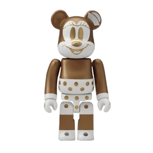 Bearbrick Happy Kuji 'Disney Special Ornament' (2011) - 17 Minnie Mouse Gold & White Version 100% Herstellerbild