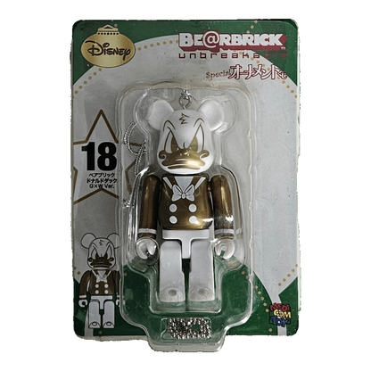 Bearbrick Happy Kuji 'Disney Special Ornament' (2011) - 18 Donald Duck Gold & White Version 100% in der Verpackung