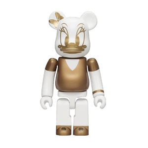 Bearbrick Happy Kuji 'Disney Special Ornament' (2011) - 19 Daisy Duck Gold & White Version 100% Herstellerbild