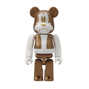 Bearbrick Happy Kuji 'Disney Special Ornament' (2011) - 20 Goofy Gold & White Version 100% Herstellerbild