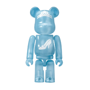 Bearbrick Happy Kuji 'Disney Special Ornament' (2011) - 23 Cinderella Clear Body Version 100% Herstellerbild