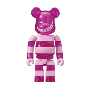 Bearbrick Happy Kuji 'Disney Special Ornament' (2011) - 24 Cheshire Cat Clear Body Version 100% Herstellerbild