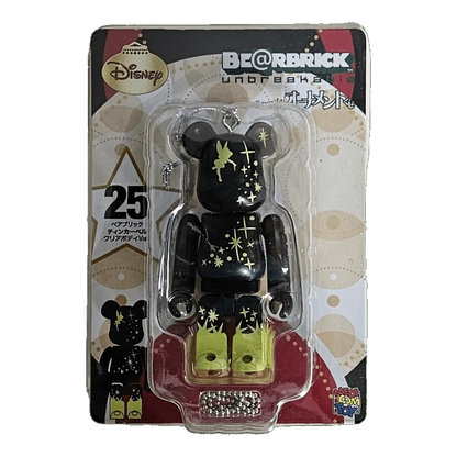 Bearbrick Happy Kuji 'Disney Special Ornament' (2011) - 25 Tinkerbell Clear Body Version 100% in der Verpackung