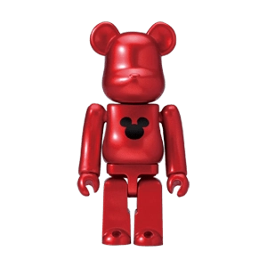 Bearbrick Happy Kuji 'Disney Special Ornament' (2011) - 26 Red Metallic 100% Herstellerbild