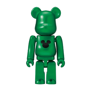 Bearbrick Happy Kuji 'Disney Special Ornament' (2011) - 27 Green Metallic 100% Herstellerbild