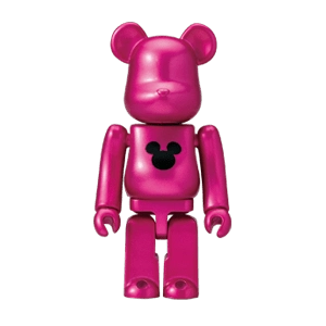 Bearbrick Happy Kuji 'Disney Special Ornament' (2011) - 28 Pink Metallic 100% Herstellerbild