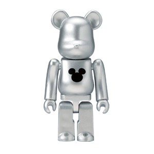 Bearbrick Happy Kuji 'Disney Special Ornament' (2011) - 29 Silver Metallic 100% Herstellerbild