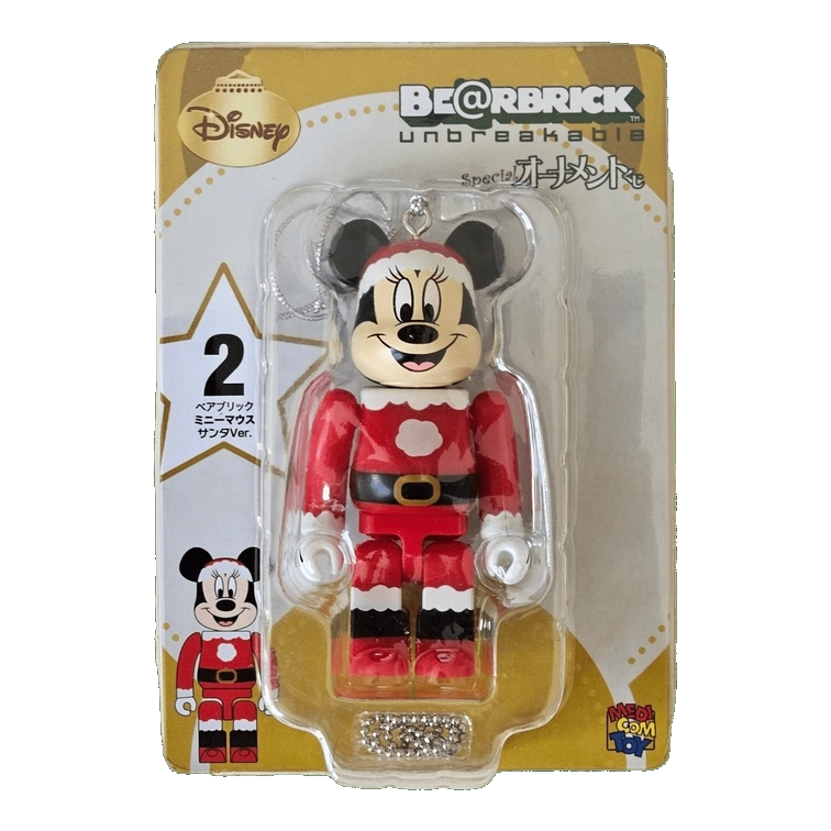 Bearbrick Happy Kuji 'Disney Special Ornament' (2011) - 2 Minnie Mouse Santa Version 100% in der Verpackung