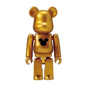 Bearbrick Happy Kuji 'Disney Special Ornament' (2011) - 30 Gold Metallic 100% Herstellerbild