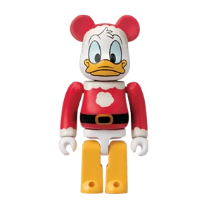 Bearbrick Happy Kuji 'Disney Special Ornament' (2011) - 3 Donald Duck Santa Version 100% Herstellerbild