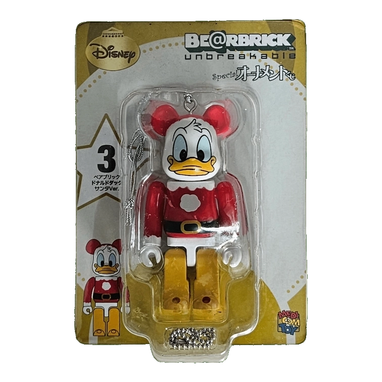 Bearbrick Happy Kuji 'Disney Special Ornament' (2011) - 3 Donald Duck Santa Version 100% in der Verpackung