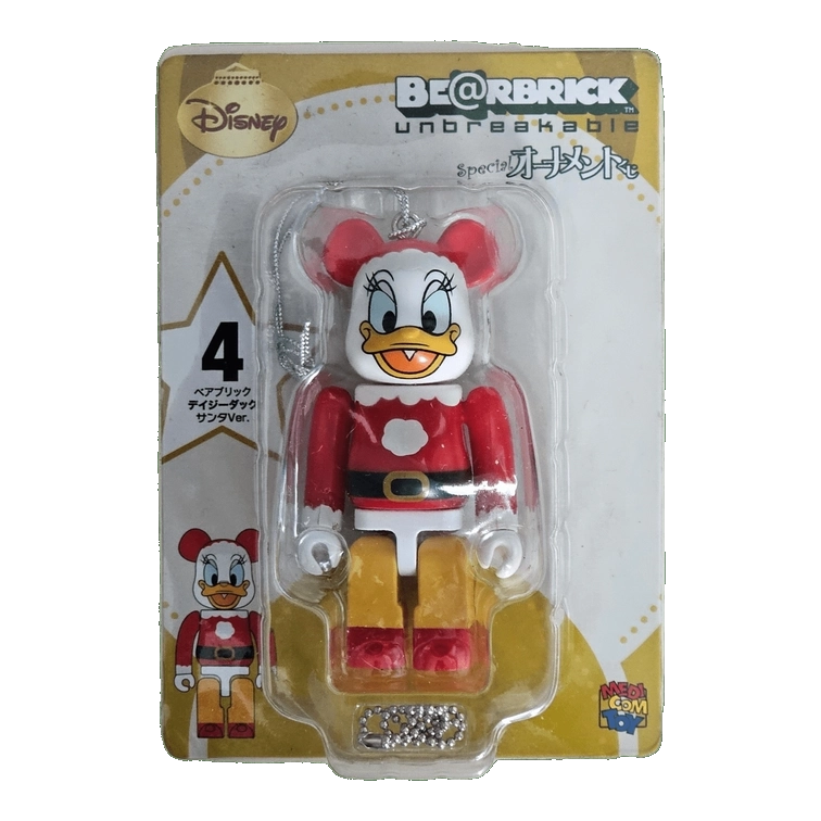 Bearbrick Happy Kuji 'Disney Special Ornament' (2011) - 4 Daisy Duck Santa Version 100% in der Verpackung