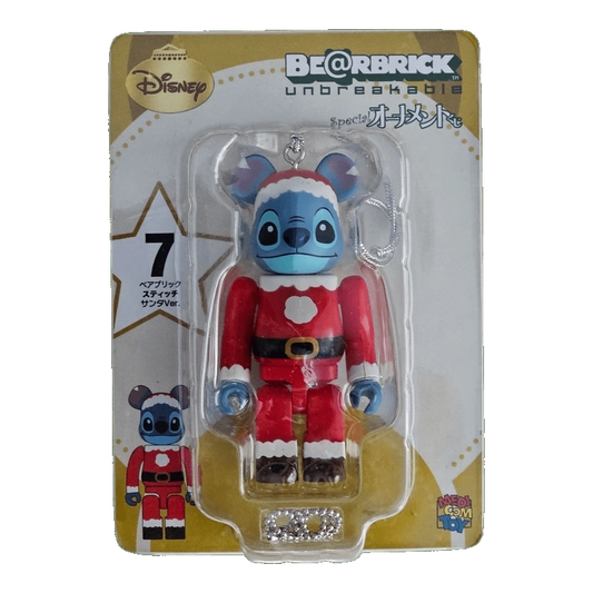 Bearbrick Happy Kuji 'Disney Special Ornament' (2011) - 7 Stitch Santa Version 100% in der Verpackung