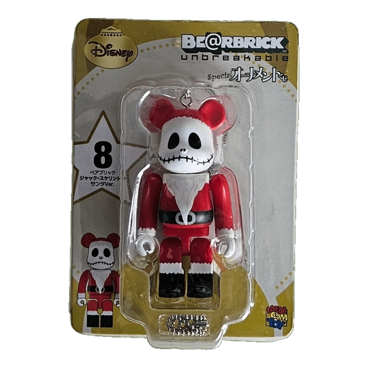 Bearbrick Happy Kuji 'Disney Special Ornament' (2011) - 8 Jack Skellington Santa Version 100% in der Verpackung