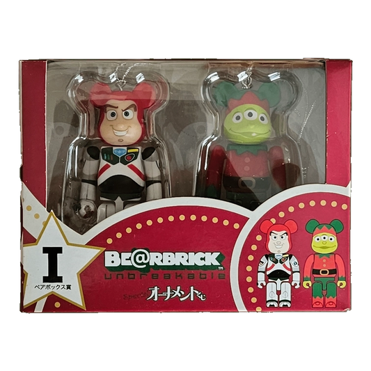 Bearbrick Happy Kuji 'Disney Special Ornament' (2011) - I Buzz Lightyear Christmas Version & Alien Christmas Gnome Version 100% in der Verpackung