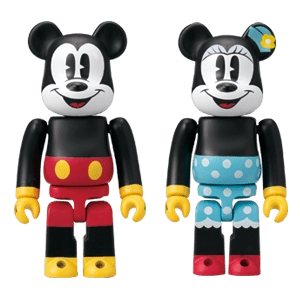 Bearbrick Happy Kuji 'Disney Special Ornament' (2011) - L Mickey Mouse & Minnie Mouse 100% in der Verpackung