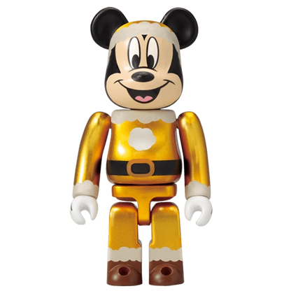 Bearbrick Happy Kuji 'Disney Special Ornament' (2011) - L@ST Mickey Mouse Golden Santa Version 100% Herstellerbild