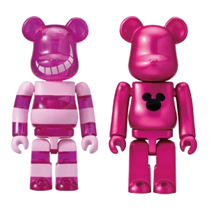 Bearbrick Happy Kuji 'Disney Special Ornament' (2011) - N Cheshire Cat Clear Body Version & Pink Metallic 100% Herstellerbild