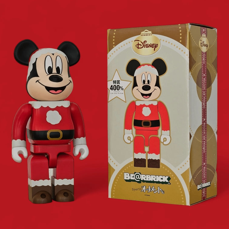 Bearbrick Happy Kuji 'Disney Special Ornament' (2011) - SP Mickey Mouse Santa Version 400% mit Verpackung