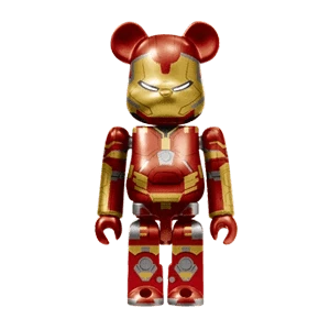 Bearbrick Happy Kuji 'Iron Man' (2023) - 10 Iron Man Mark 44 100% Herstellerbild