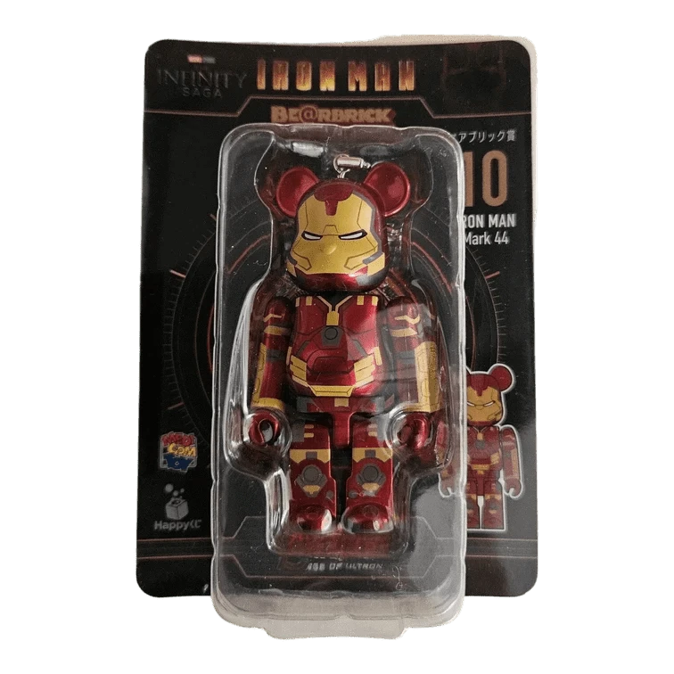 Bearbrick Happy Kuji 'Iron Man' (2023) - 10 Iron Man Mark 44 100% in der Verpackung