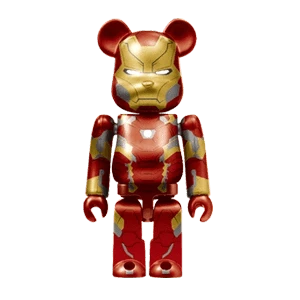 Bearbrick Happy Kuji 'Iron Man' (2023) - 12 Iron Man Mark 46 100% Herstellerbild