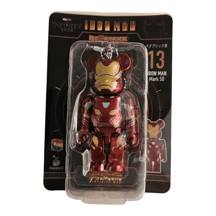 Bearbrick Happy Kuji 'Iron Man' (2023) - 13 Iron Man Mark 50 100% in der Verpackung