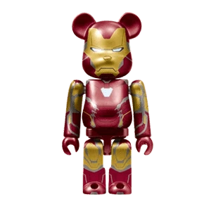 Bearbrick Happy Kuji 'Iron Man' (2023) - 15 Iron Man Mark 85 100% Herstellerbild