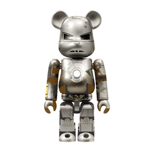 Bearbrick Happy Kuji 'Iron Man' (2023) - 1 Iron Man Mark 1 100% Herstellerbild