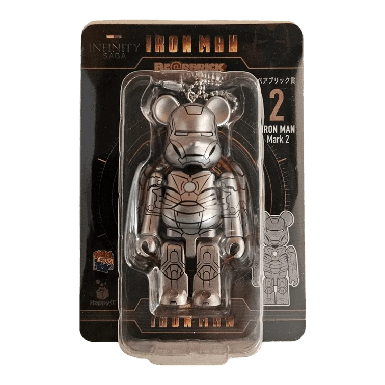 Bearbrick Happy Kuji 'Iron Man' (2023) - 2 Iron Man Mark 2 100% in der Verpackung