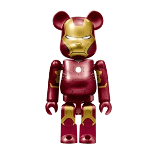 Bearbrick Happy Kuji 'Iron Man' (2023) - 3 Iron Man Mark 3 100% Herstellerbild