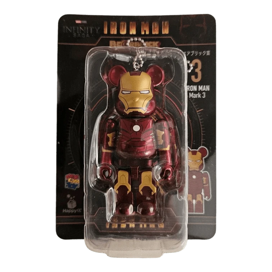 Bearbrick Happy Kuji 'Iron Man' (2023) - 3 Iron Man Mark 3 100% in der Verpackung