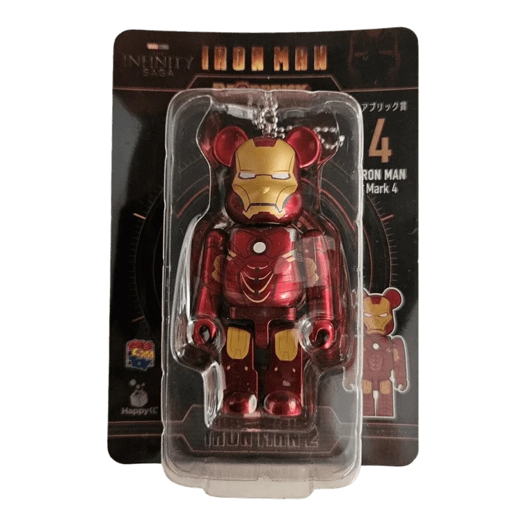 Bearbrick Happy Kuji 'Iron Man' (2023) - 4 Iron Man Mark 4 100% in der Verpackung