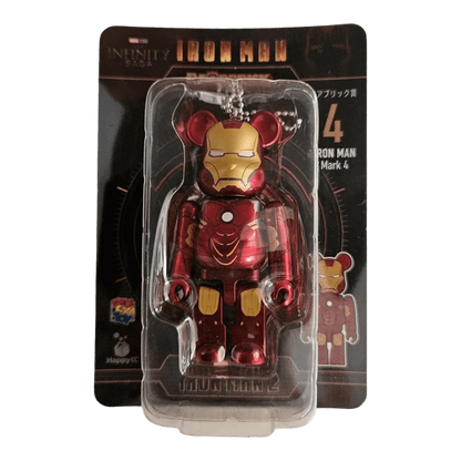 Bearbrick Happy Kuji 'Iron Man' (2023) - 4 Iron Man Mark 4 100% in der Verpackung