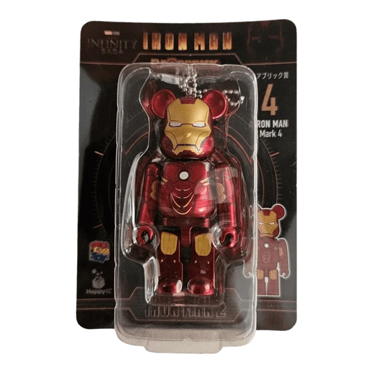 Bearbrick Happy Kuji 'Iron Man' (2023) - 4 Iron Man Mark 4 100% in der Verpackung