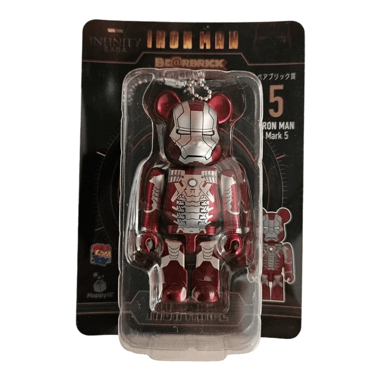 Bearbrick Happy Kuji 'Iron Man' (2023) - 5 Iron Man Mark 5 100% in der Verpackung