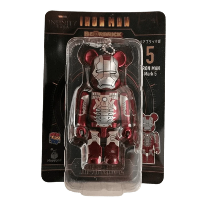 Bearbrick Happy Kuji 'Iron Man' (2023) - 5 Iron Man Mark 5 100% in der Verpackung