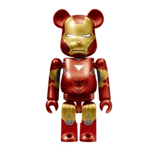 Bearbrick Happy Kuji 'Iron Man' (2023) - 6 Iron Man Mark 6 100% Herstellerbild