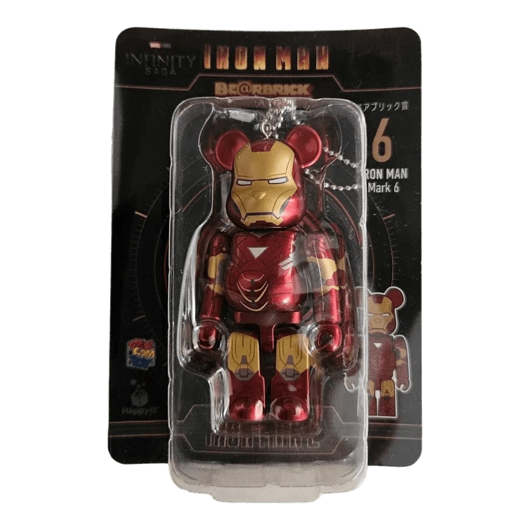 Bearbrick Happy Kuji 'Iron Man' (2023) - 6 Iron Man Mark 6 100% in der Verpackung