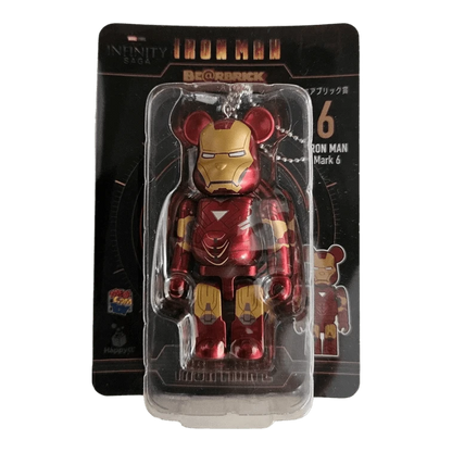 Bearbrick Happy Kuji 'Iron Man' (2023) - 6 Iron Man Mark 6 100% in der Verpackung