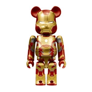 Bearbrick Happy Kuji 'Iron Man' (2023) - 8 Iron Man Mark 42 100% Herstellerbild