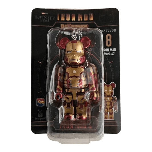 Bearbrick Happy Kuji 'Iron Man' (2023) - 8 Iron Man Mark 42 100% in der Verpackung