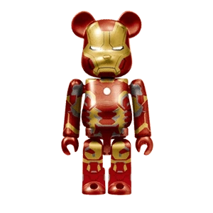 Bearbrick Happy Kuji 'Iron Man' (2023) - 9 Iron Man Mark 43 100% Herstellerbild