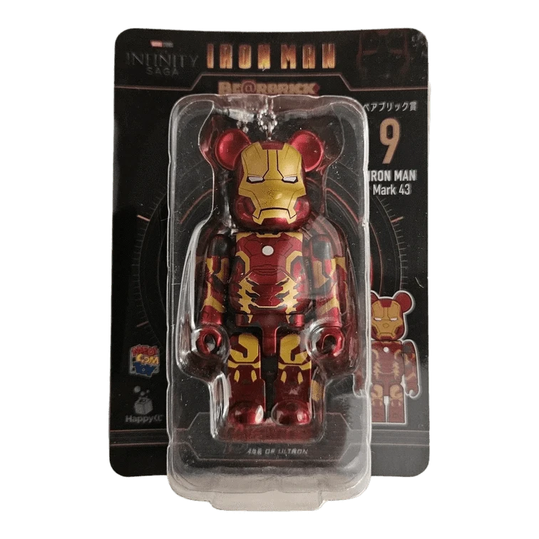 Bearbrick Happy Kuji 'Iron Man' (2023) - 9 Iron Man Mark 43 100% in der Verpackung