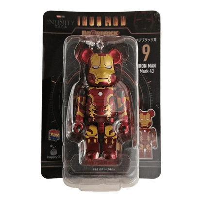 Bearbrick Happy Kuji 'Iron Man' (2023) - 9 Iron Man Mark 43 100% in der Verpackung